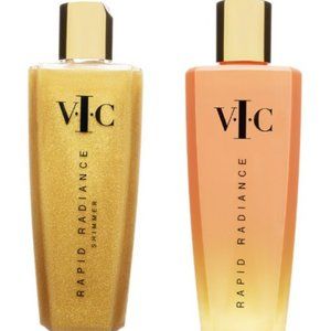 Vic Rapid Radiance Shimmer Oil and Body Oil Bundle - Almond Coconut Jojoba